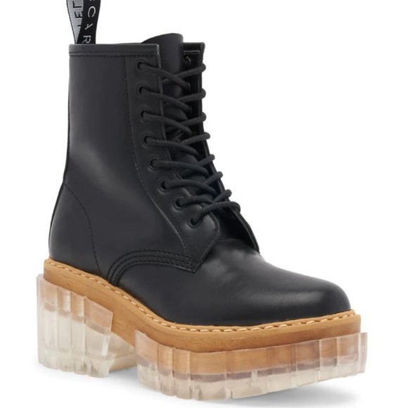 Stella McCartney Shoes - Stella McCartney Emilie Transparent Sole Lace-Up Boots